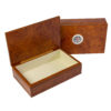 large burlwood keepsake box with assembly seal