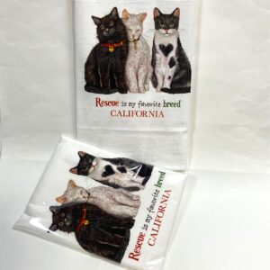 California Rescue Cats Tea Towel