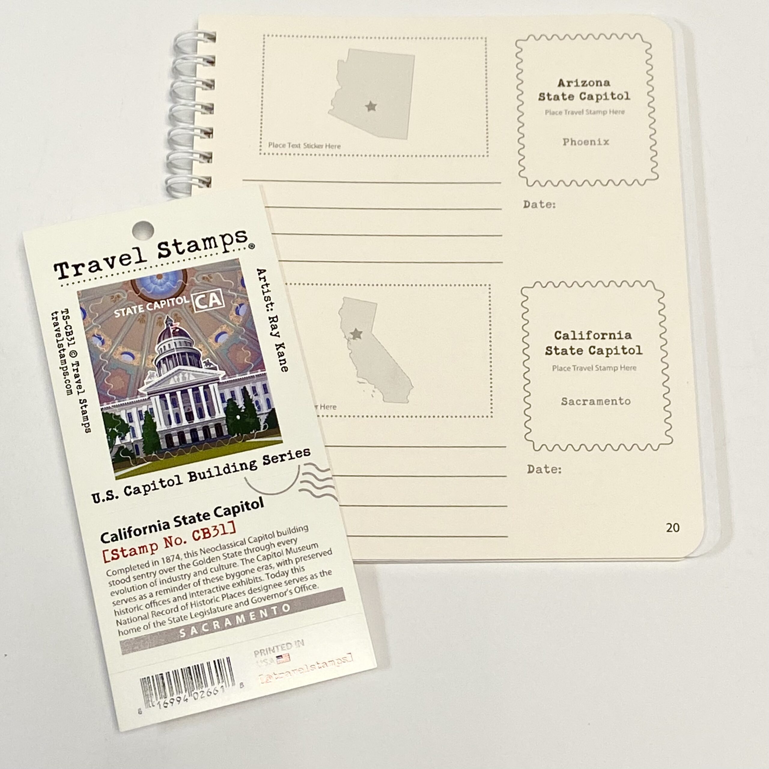 California Capitol Travel Stamp - Image 2